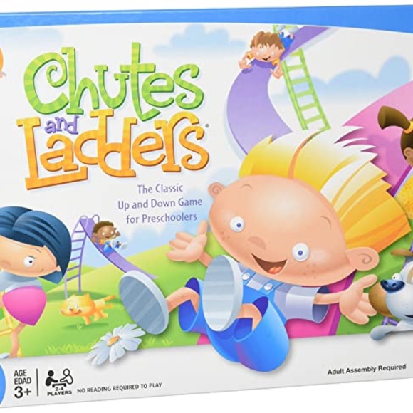 Hasbro-Chutes and Ladders Board Game-Classic challenges/learn along the way-NIB - Picture 2 of 5